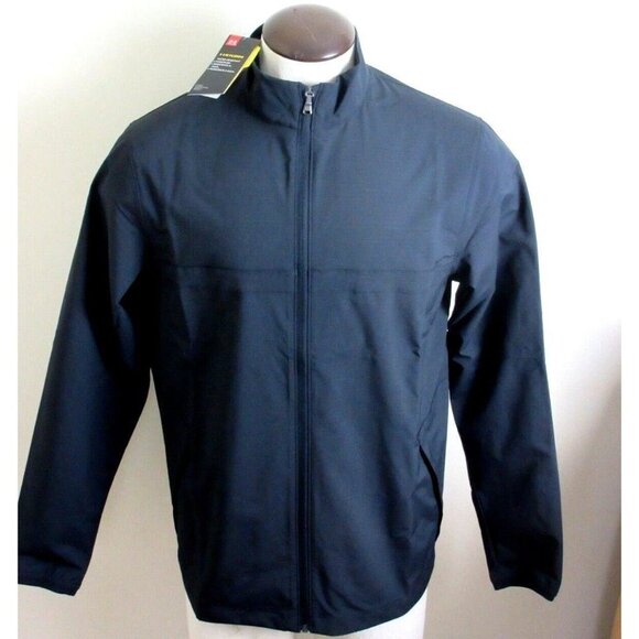 Under Armour Men's Windstrike Water Resistant Storm Full Zipper Jacket Black NWT - Picture 1 of 5